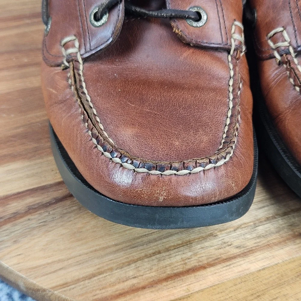 L.L.Bean Boat Shoes Mens Size 10.5 D Brown Casco Bay Moc Slip On Loafer 233933